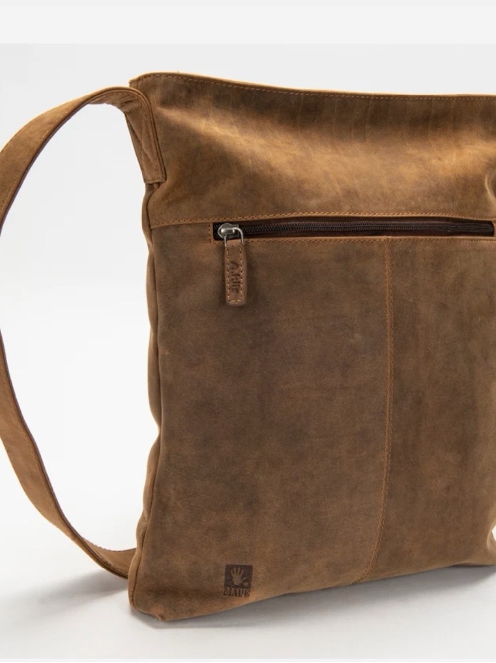 Bison Leather Messenger Bag -NWOT